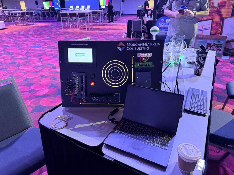 ICS/OT demo board at a cybersecurity conference
