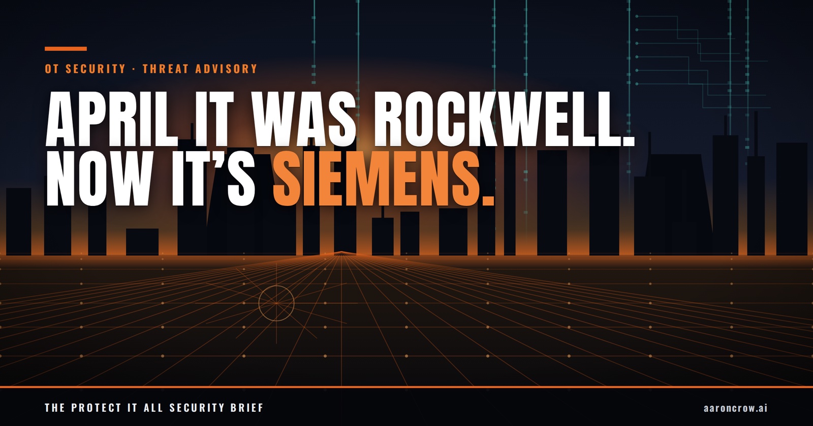 April it was Rockwell. Now it is Siemens.